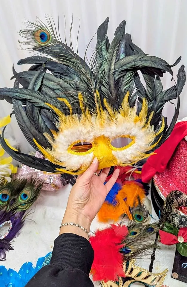 Masquerade Peacock Feather Masks