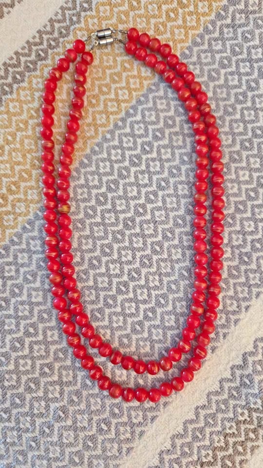 Glass beaded necklace set.