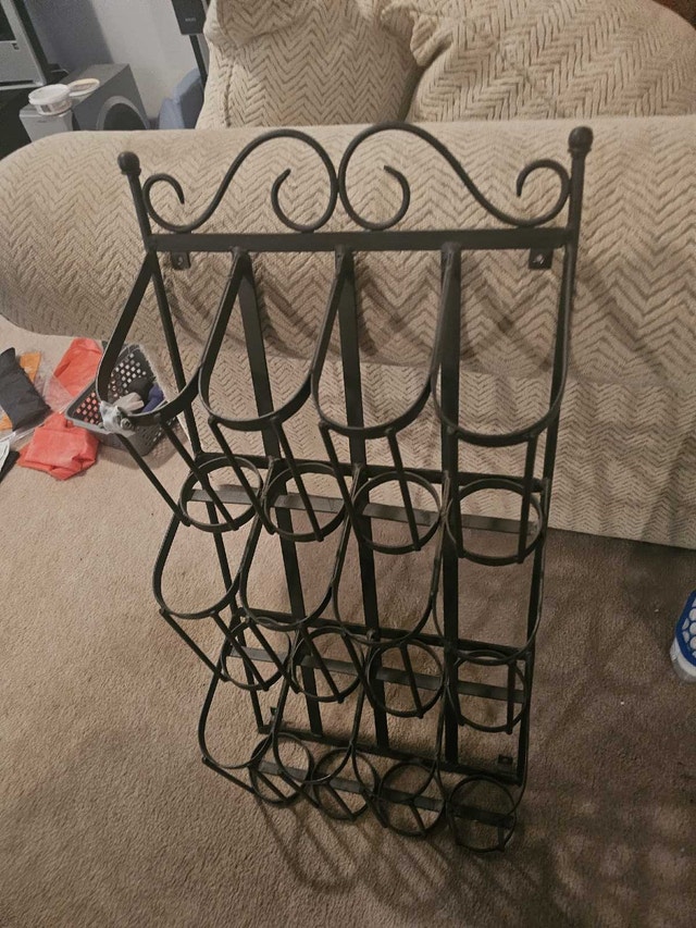 Cast Iron Wall Wine Rack