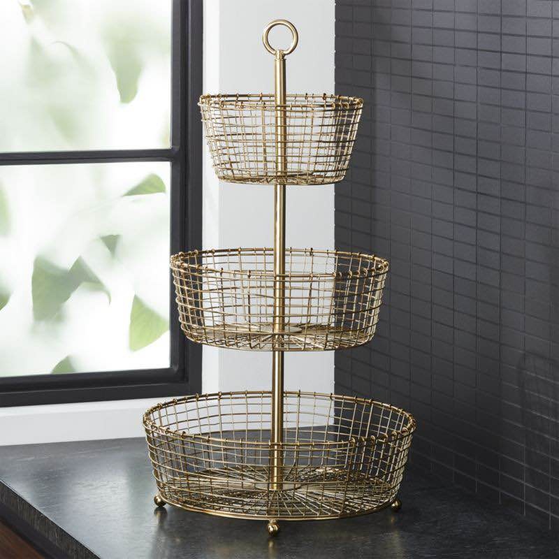 Crate & Barrel 3 Tier Fruit Basket - photo 2