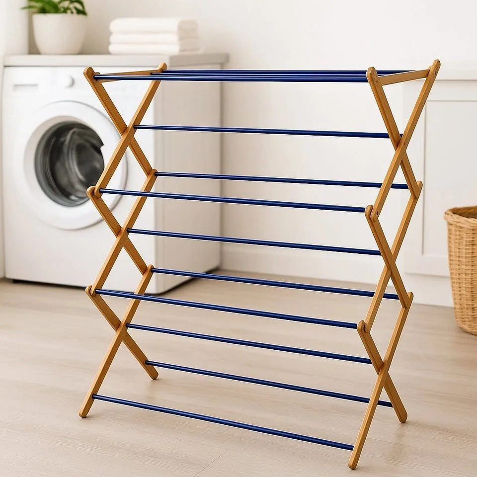 🛍️✨  BUY 2+ ITEMS, GET 50% OFF Collapsible Wooden Laundry Drying