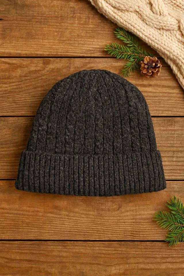 Cozy Black Winter Beanie – Unisex