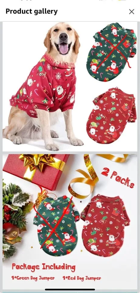Christmas dog sweater