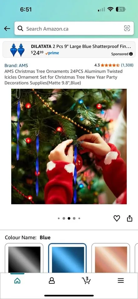 Christmas Tree Ornaments 24PCS