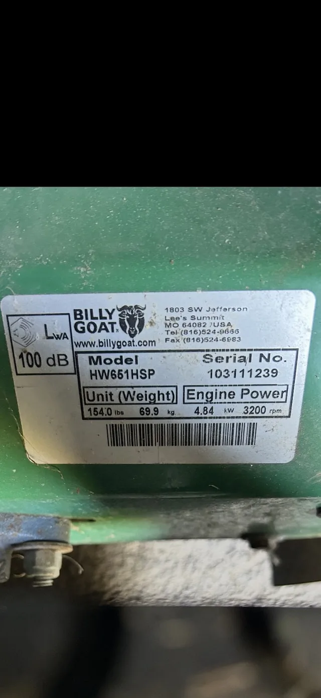 Billy Goat Mower image indicator(3)