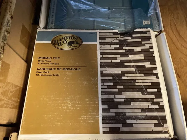 Hampton bay mosaic tiles river rock stainless steel image indicator(2)