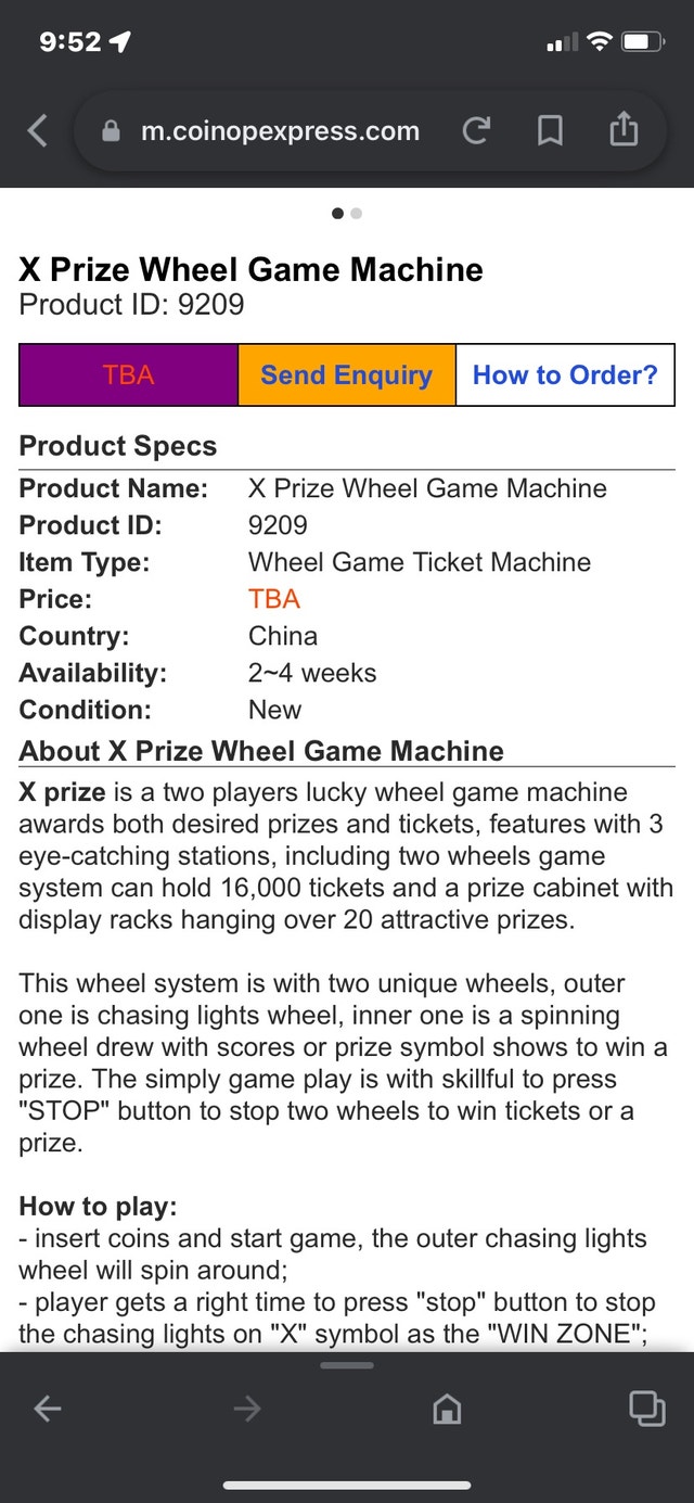 X Prize Wheel Game MachineProduct ID: 9209 - photo 3
