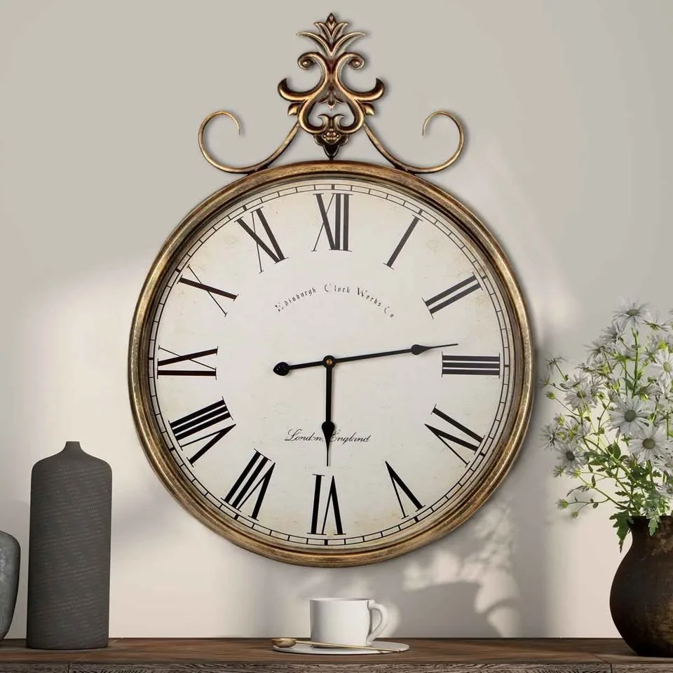 Beshore Decorative Metal Wall Clock By Alcott Hill image indicator(2)