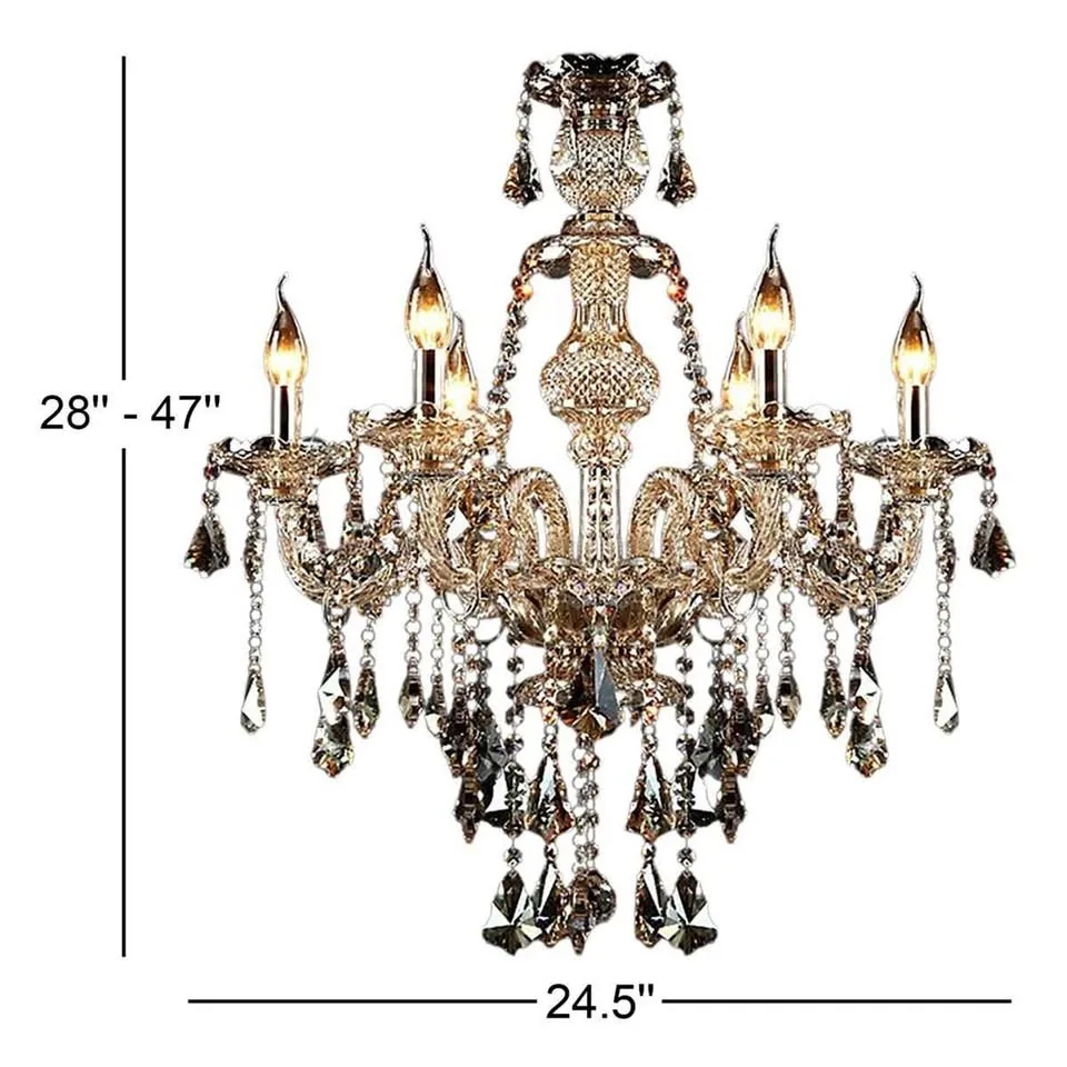 Theisen 6-Light Empire Candle-Style Chandelier image indicator(3)