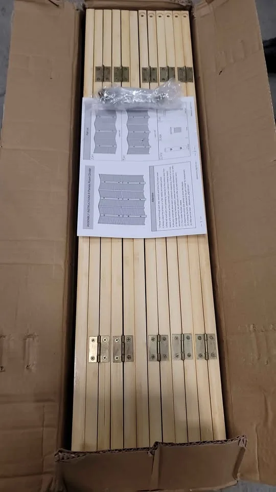 6 Panel Room Divider and Folding Screen Divider,Bamboo Panel Scr image indicator(5)