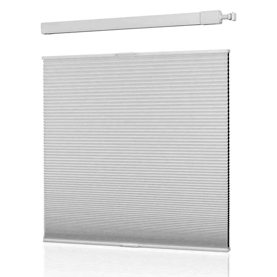 Wireless blackout blind, no drilling or tools required.