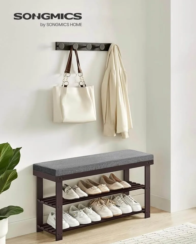 ⭐ NEW SONGMICS Bamboo Shoe Bench – Never Opened Box ⭐ image indicator(2)