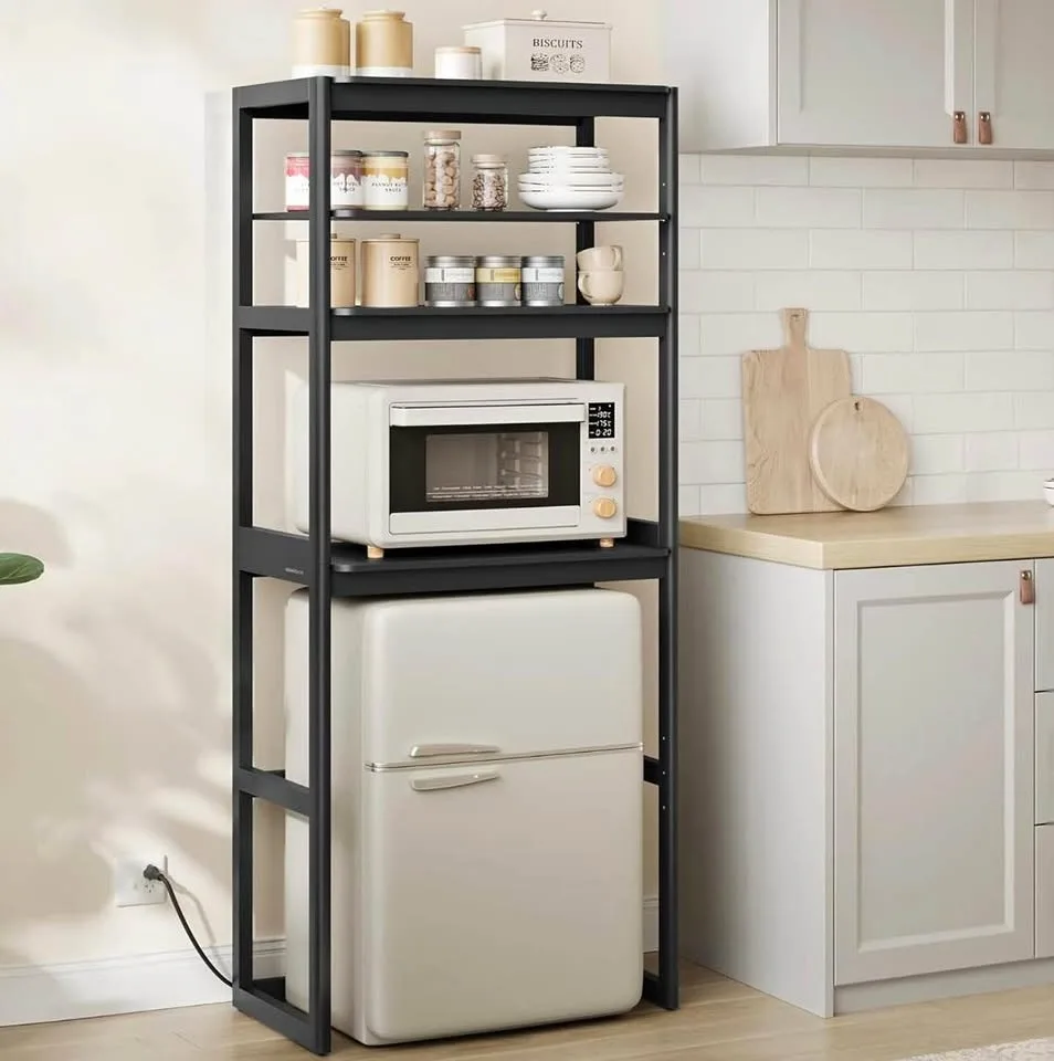 SONGMICS 4-Tier Kitchen Rack w/ Power Outlet – New!