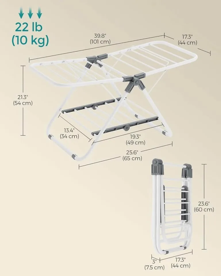 SONGMICS Clothes Drying Rack, 17.3x39.8x19.7” – New image indicator(3)