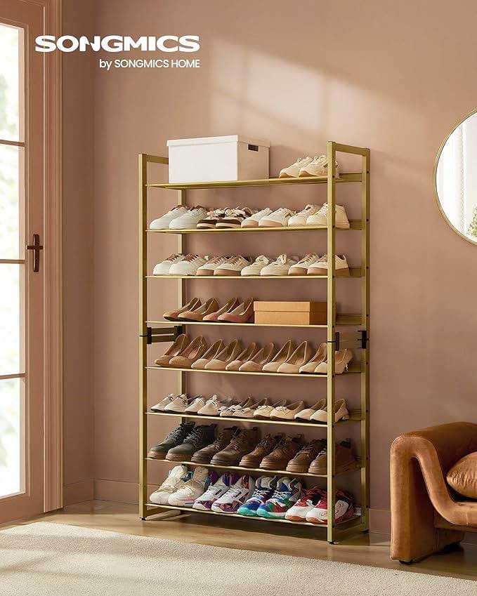 SONGMICS 8-Tier Shoe Rack - Metal Organizer, Set of 2 - photo 2