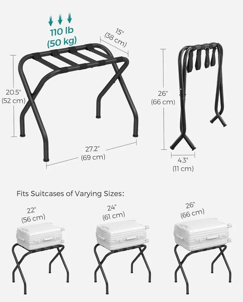 SONGMICS Luggage Racks – Set of 2 (Brand New) image indicator(5)