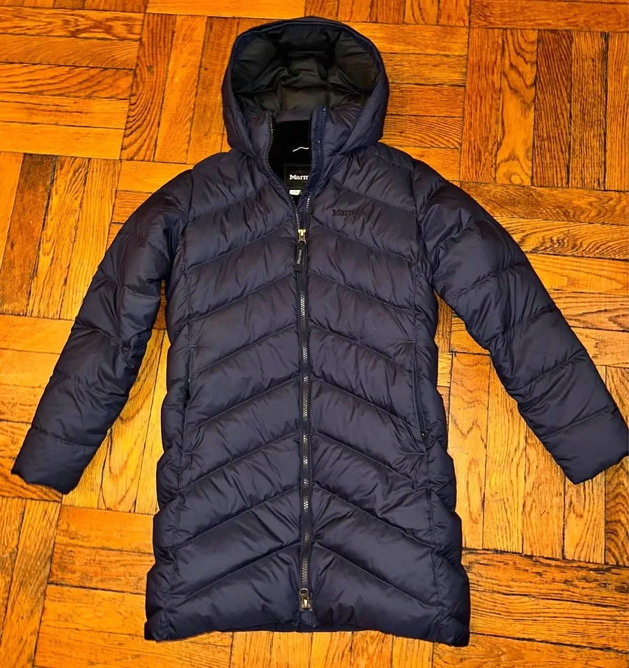 Marmot Girl’s Navy Blue Down Puffer Coat - SZ L #cleanout