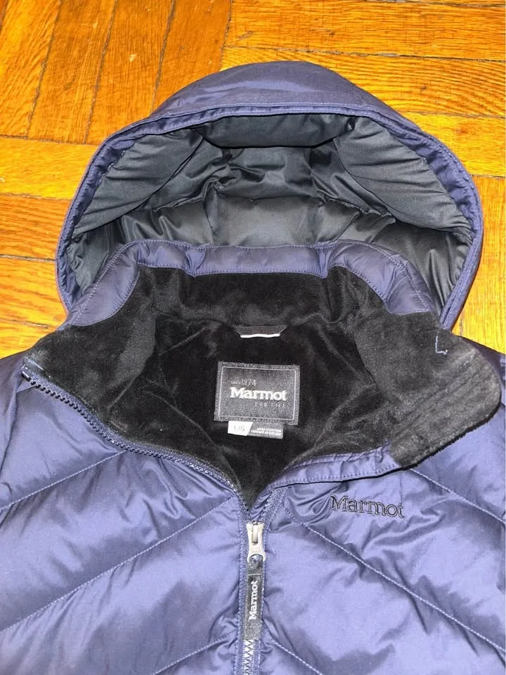 Marmot Girl’s Navy Blue Down Puffer Coat - SZ L #cleanout image indicator(2)