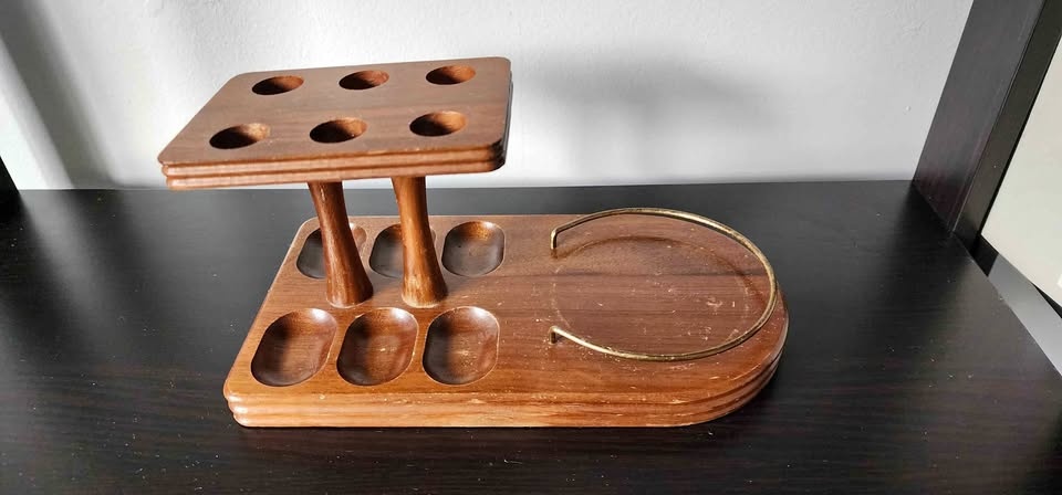 Vintage Wooden Pipe Stand