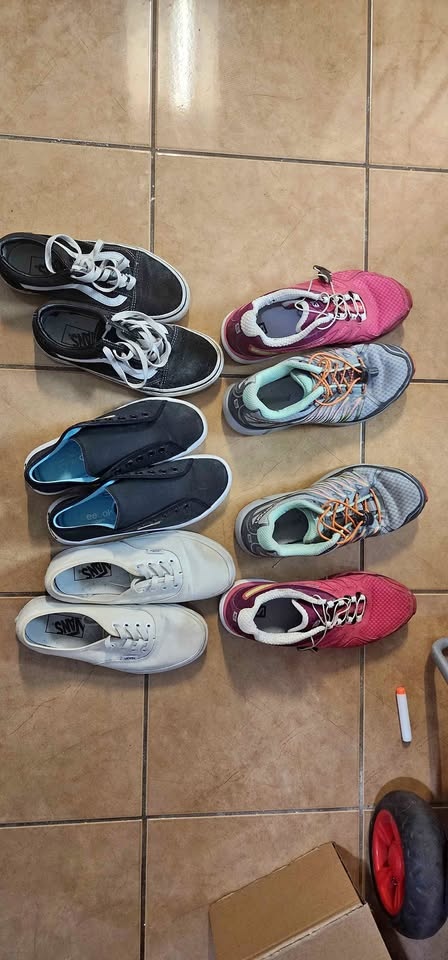 All 5 shoes for $60 - Size USA 7 Salomons, USA 6 Vans/Reebok