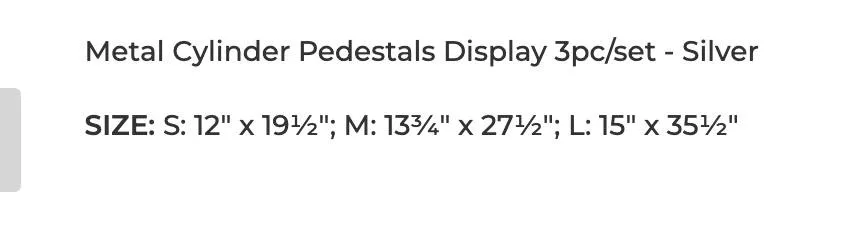 Chrome Risers / Cylinders / Pedestals image indicator(2)