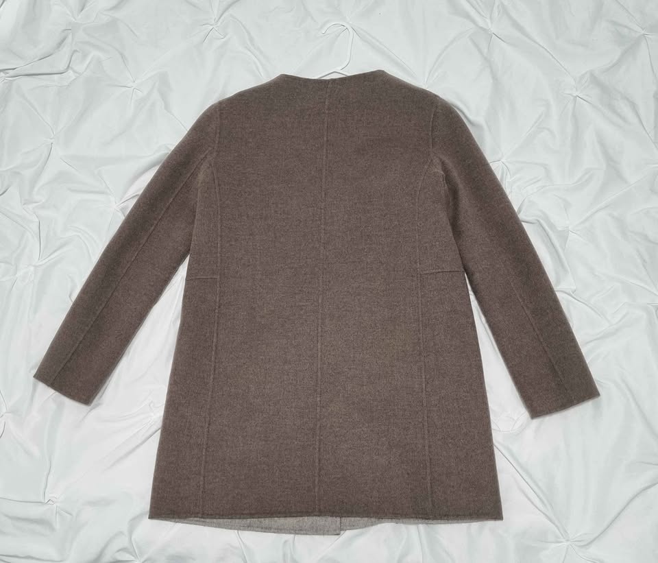LIKE NEW Massimo Dutti Brown/Gray Reversible Wool Coat - photo 2