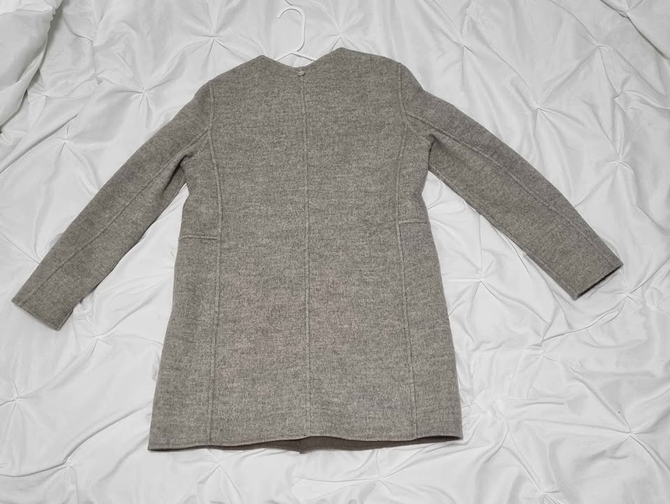LIKE NEW Massimo Dutti Brown/Gray Reversible Wool Coat - photo 4