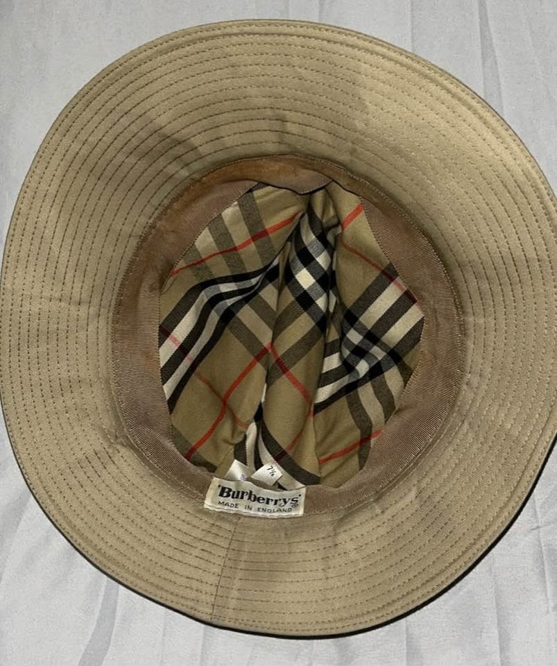 Burberry Vintage Men’s Bucket Rain Hat - SZ 7 3/8 #cleanout - photo 2