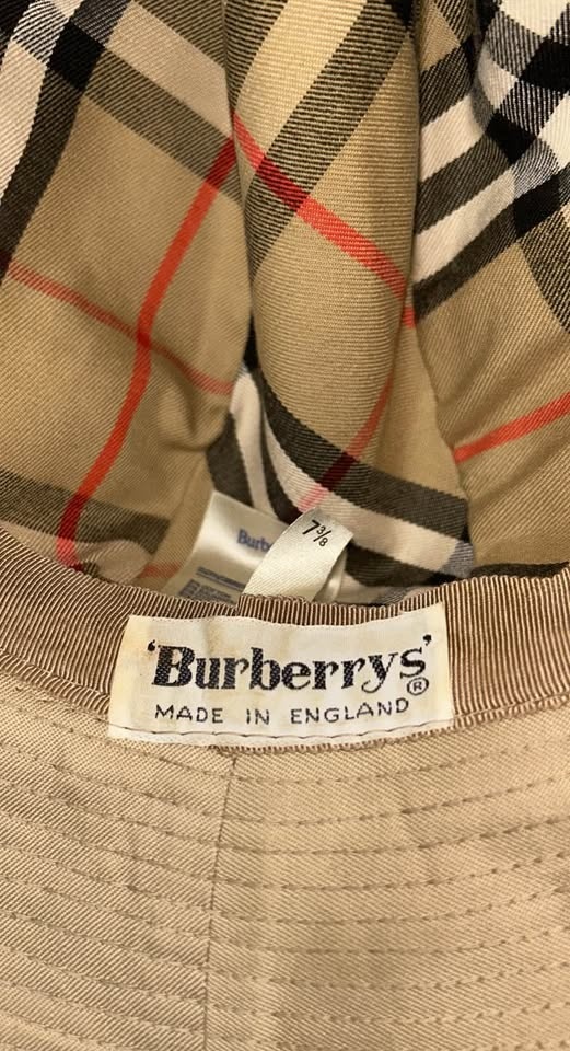 Burberry Vintage Men’s Bucket Rain Hat - SZ 7 3/8 #cleanout - photo 3