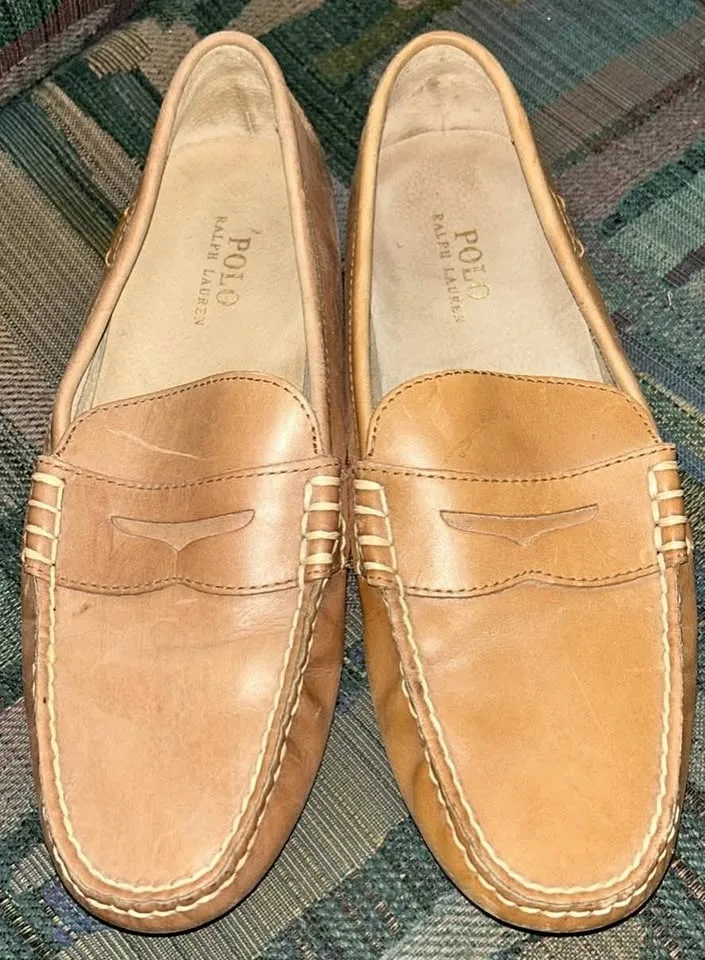 Polo Ralph Lauren Men’s Leather Penny Loafers SZ 11.5 #cleanout