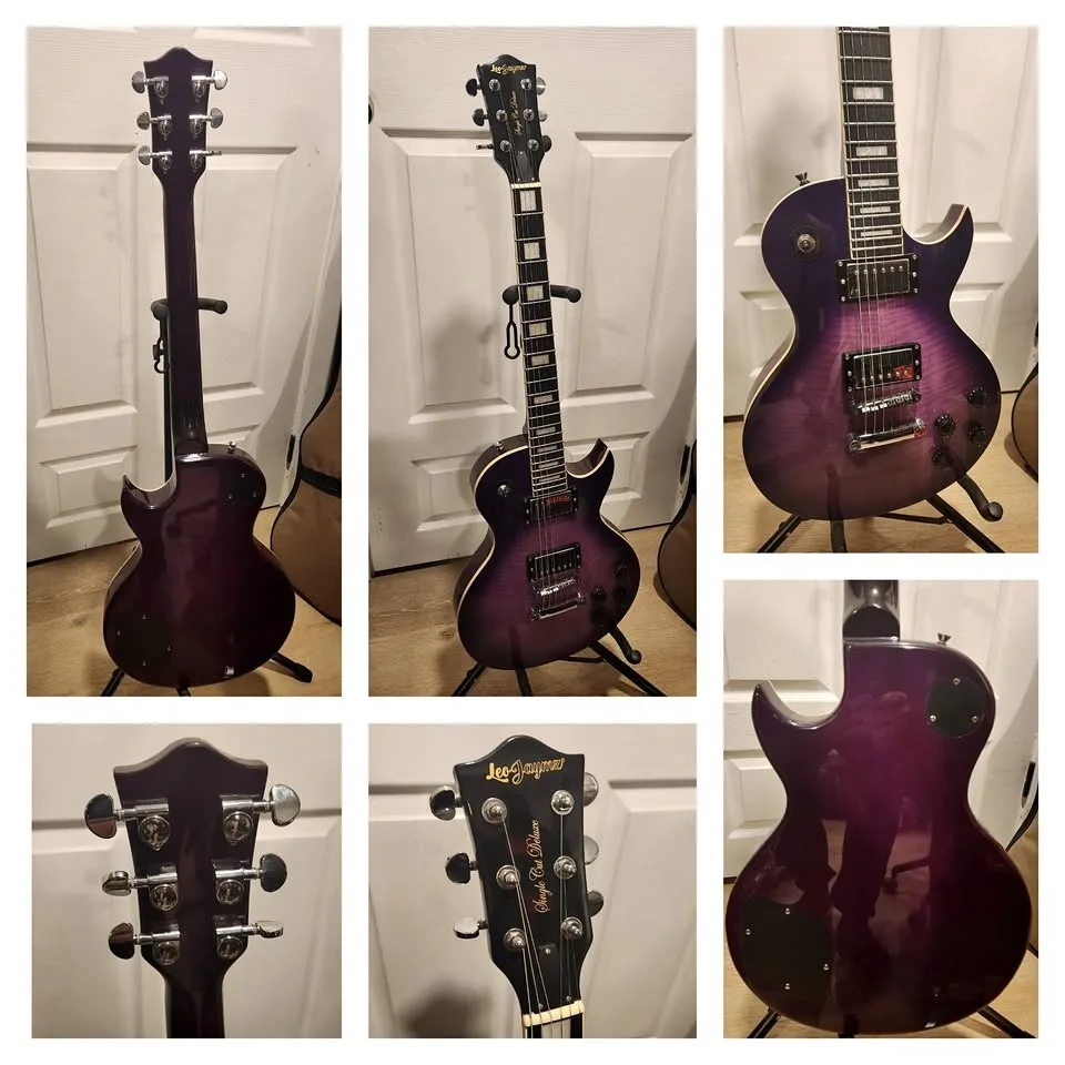 $200 Leo Jaymz SC Electric Guitar - Violet Flame