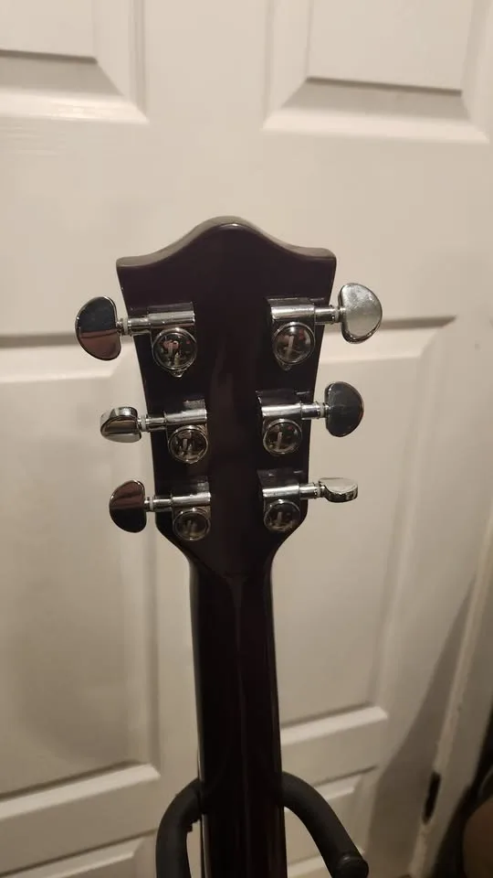 $200 Leo Jaymz SC Electric Guitar - Violet Flame image indicator(6)