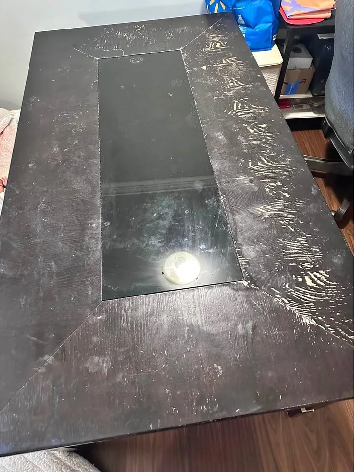 Strong dining table + 4 chairs + bench