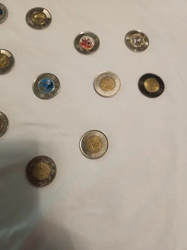 Conmemorative Canadian coins mixed lot 12 Toonies image indicator(4)
