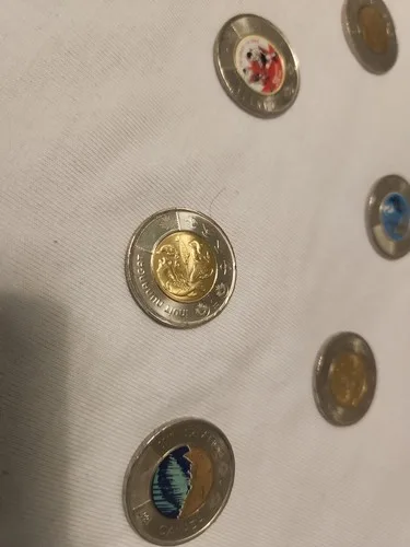 Conmemorative Canadian coins mixed lot 12 Toonies image indicator(6)