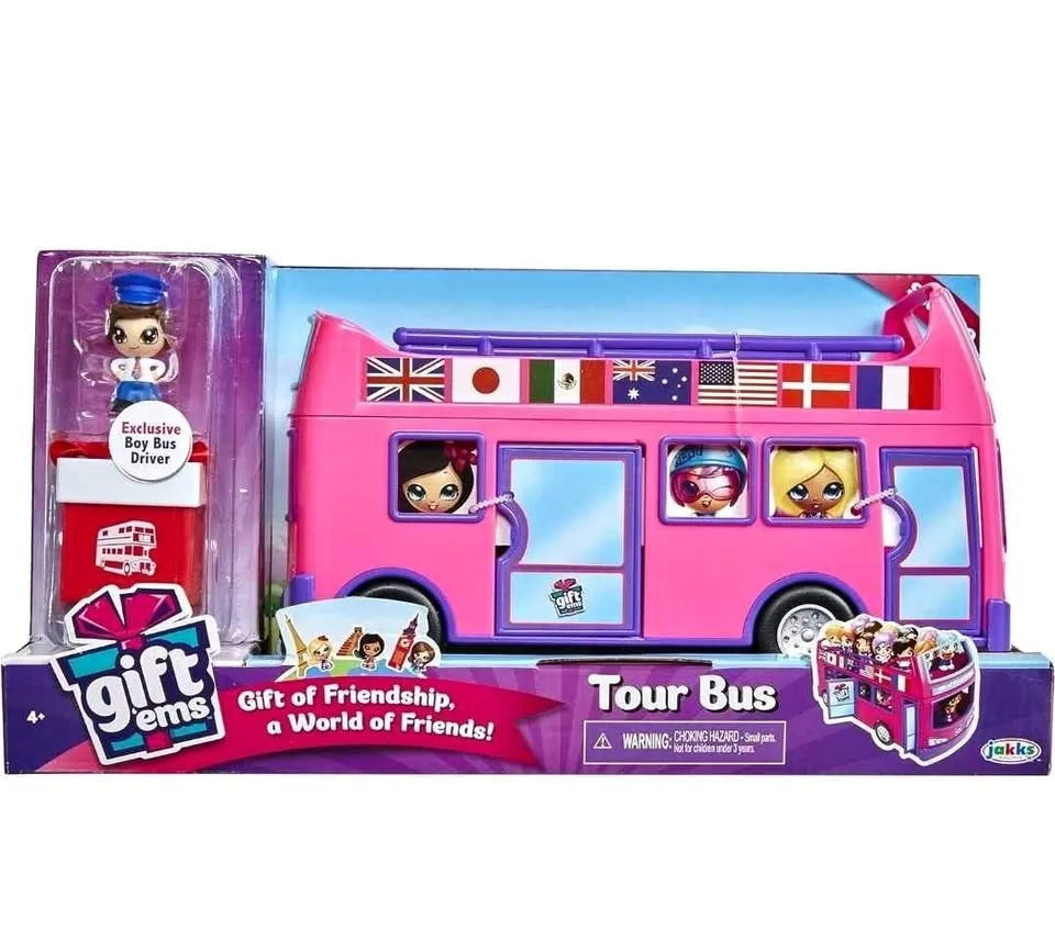 GIFTABLE - Gift 'Ems Double Decker Tour Bus Toy