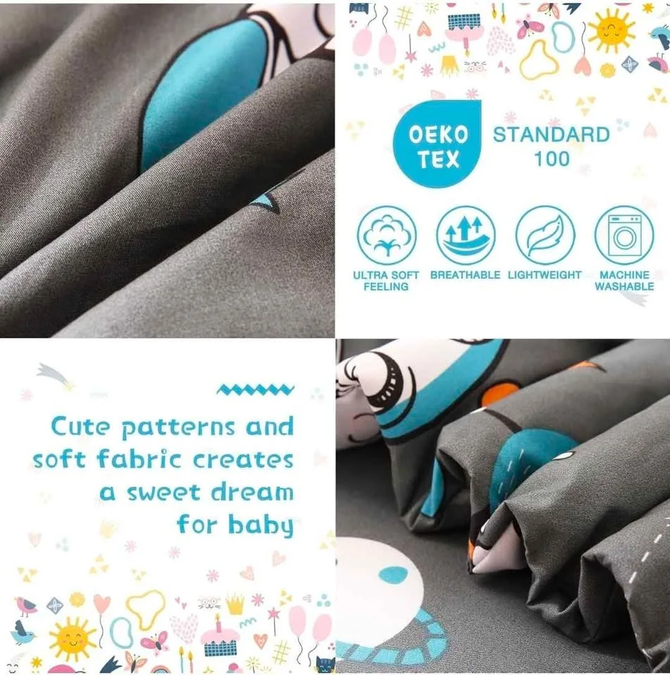 Brand New - 3 Piece Grey Astronaut Toddler Sheet Set image indicator(5)