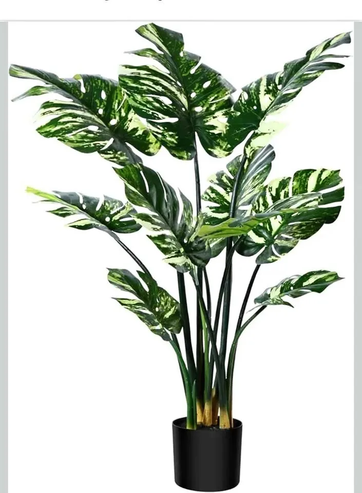 NEW Artificial Variegated Monstera Deliciosa Plant 43"