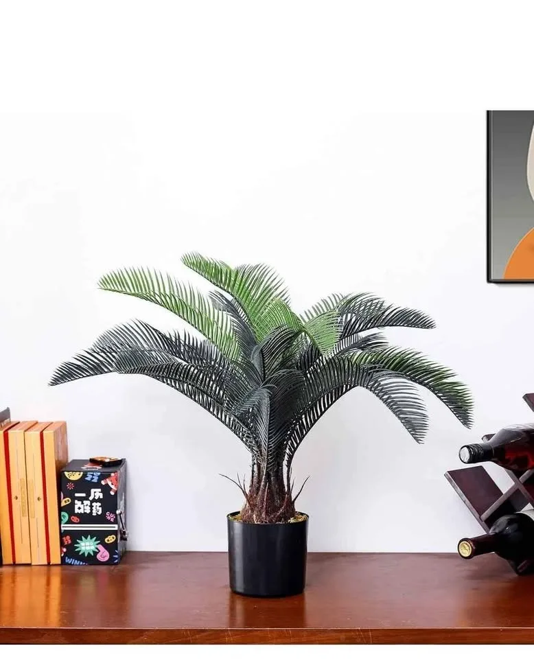 Artificial Cycas Plant(18 Leaves) Fake Revoluta Sago Palm Tree 2 image indicator(5)