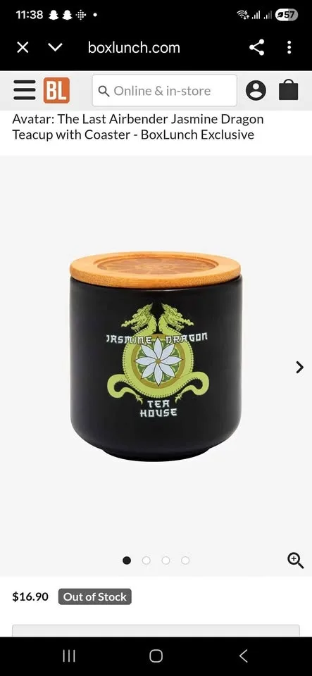 Avatar Jasmine Dragon Teacup with Coaster