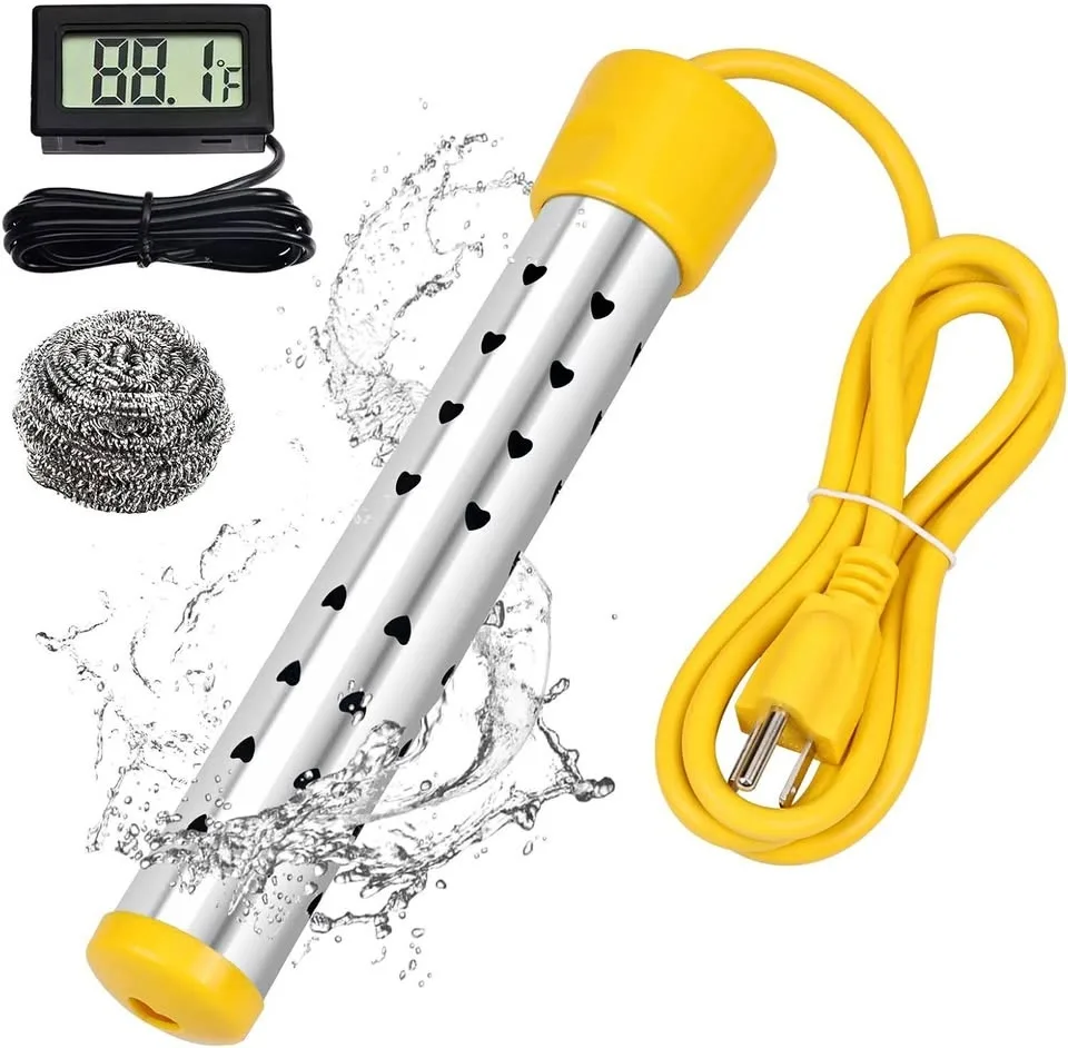 1500W Immersion Water Heater with LCD Thermometer