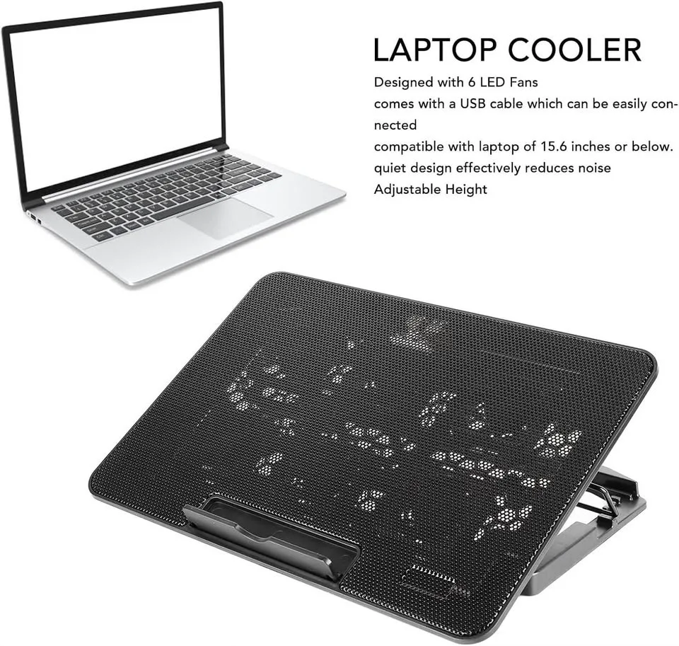 Laptop Cooling Stand with 6 LED Fans image indicator(5)
