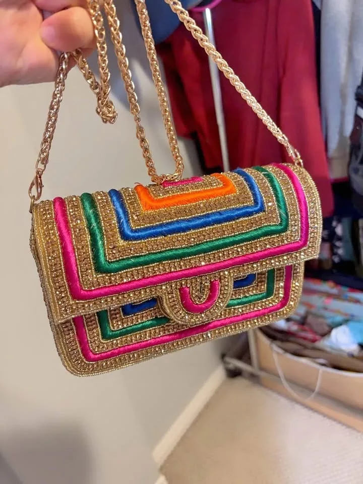 Handcrafted Beaded Clutch Bag – Brand New & Unique