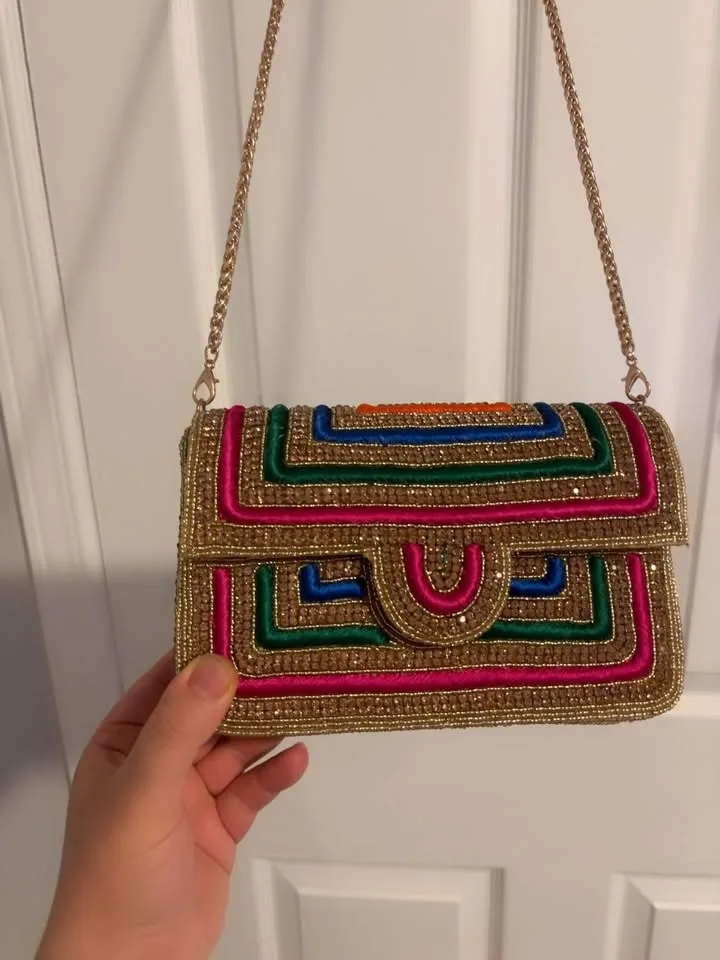 Handcrafted Beaded Clutch Bag – Brand New & Unique image indicator(2)