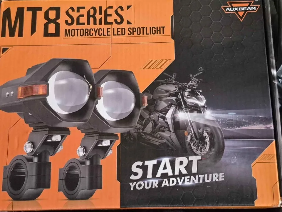 Auxbeam Motorcycle LED Fog Lights Auxiliary image indicator(6)