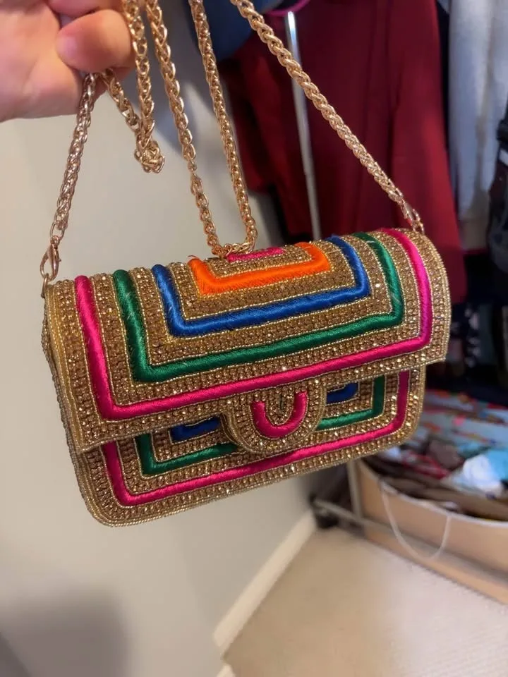 Handcrafted Beaded Clutch Bag – Brand New & Unique