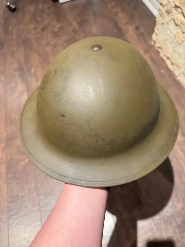 Original WWII MkII Brodie Steel Helmet – Authentic image indicator(3)
