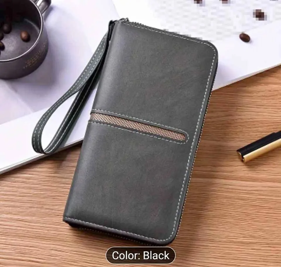 Brand new black color luxury wallet with card slots