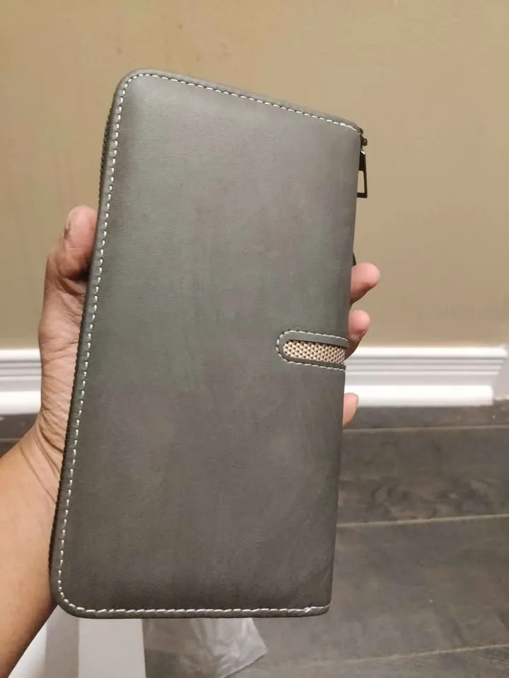 Brand new black color luxury wallet with card slots image indicator(4)