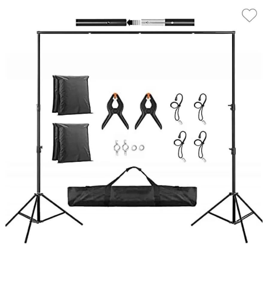 Backdrop stand kit for photos and decorations (10ft*6.5ft) image indicator(3)